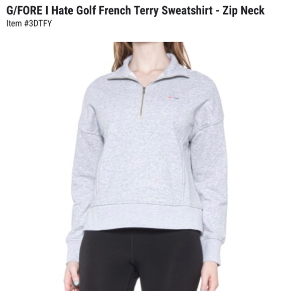 G/FORE Sweaters - G/Fore Quarter Zip Sweatshirt. NWT. Golf sweater “I Hate Golf” embroidery